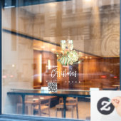 *~* Promotionele AP20-kerstkaart QR Raamsticker (Cafe Raam)