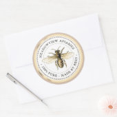 Promotionele Apiary Productlabel Honey Gold Bee Ronde Sticker (Envelop)