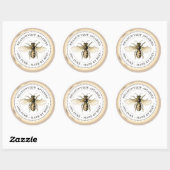 Promotionele Apiary Productlabel Honey Gold Bee Ronde Sticker (Vel)