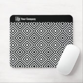 Promotionele Bedrijf Logo Naam Zwart & Wit Muismat (Met muis)