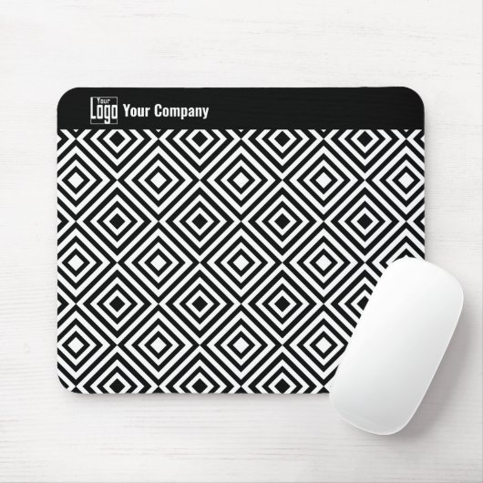 Promotionele Bedrijf Logo Naam Zwart & Wit Muismat (Met muis)