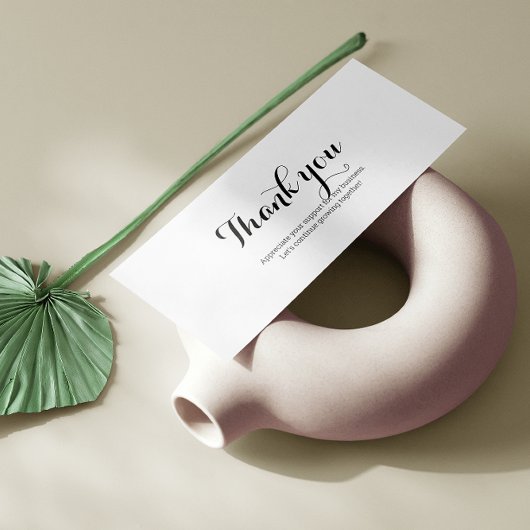 Promotionele benodigdheden dank u zwart-wit mini visitekaartjes