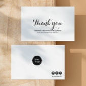 Promotionele benodigdheden dank u zwart-wit visitekaartje