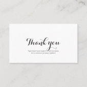 Promotionele benodigdheden dank u zwart-wit visitekaartje (Voorkant)