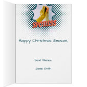 Promotionele blauwe kaarsen voor fijne kerst (Binnen (Rechts))