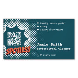 Promotionele blauwe, krachtige thuisreiniging magnetisch visitekaartje