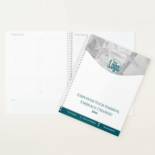 Promotionele Blauwgroen White Life Coach Company L Planner