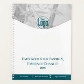 Promotionele Blauwgroen White Life Coach Company L Planner (Voorkant)