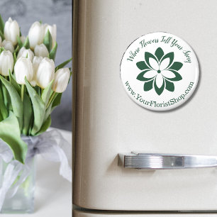 Promotionele Bloemist Logo Tagline WWW Custom Colo Magneet