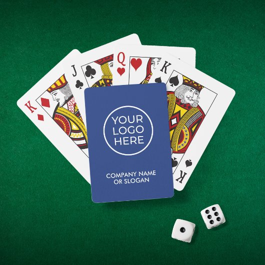Promotionele Blue Business Logo Pokerkaarten