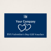 Promotionele Blue Valentijnsdag Gift Voucher Kaart (Voorkant)
