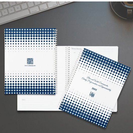 Promotionele Blue White Small Business Afspraak Planner