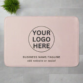 Promotionele Blush Pink Business Logo & Tekst Badmat