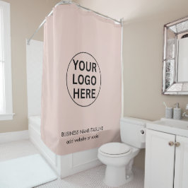 Promotionele Blush Pink Business Logo & Tekst Douchegordijn