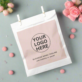 Promotionele Blush Pink Company Logo & Text Brande Bedankzakje