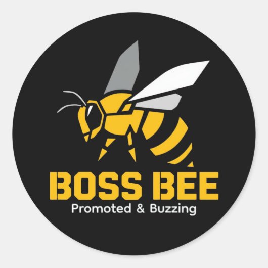 Promotionele Boss's Day Label Bee Sticker (Voorkant)