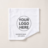 Promotionele Branded Business Logo & Tekst Wit Bad Handdoek (Wasdoekje)