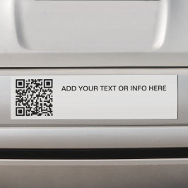Promotionele branding QR-code & eenvoudige tekst a Bumpersticker