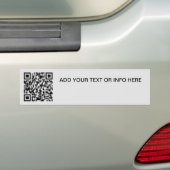 Promotionele branding QR-code & eenvoudige tekst a Bumpersticker (Op auto)