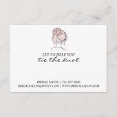 Promotionele bruids zakelijke haarbandhouder informatiekaartje (Voorkant)