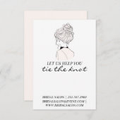 Promotionele bruiloft haardas scrunchie houder informatiekaartje (Voorkant / Achterkant)