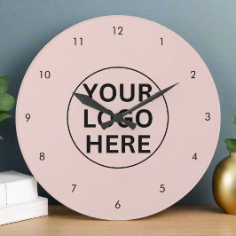 Promotionele Business Logo Branded Blush Pink Grote Klok