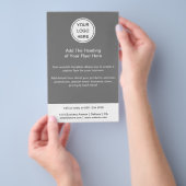 Promotionele Business Logo Corporate Grey & White Flyer (Hand)