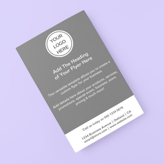 Promotionele Business Logo Corporate Grey & White Flyer