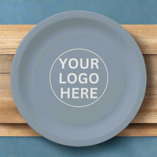 Promotionele Business Logo Dusty Blue Event Papieren Bordje