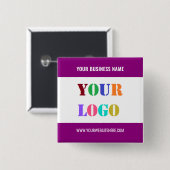 Promotionele Business Logo en Tekst Button Voorbee (Voorkant /achterkant)