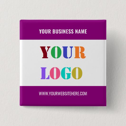 Promotionele Business Logo en Tekst Button Voorbee (Voorkant)