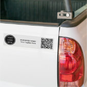 Promotionele Business Logo & QR Code Branding Grij Bumpersticker (Op Truck)