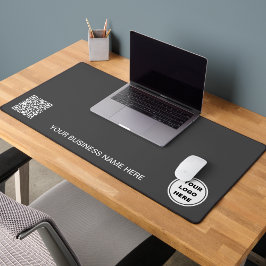 Promotionele Business Logo & QR Code Modern Grey Bureaumat