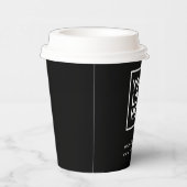 Promotionele Business Logo Stijlvol Zwart Modern Papieren Bekers (Rechts)