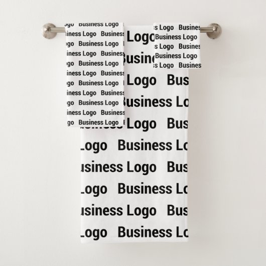 Promotionele Business Logo Zwart Wit Patroon Bad Handdoek (Insitu)