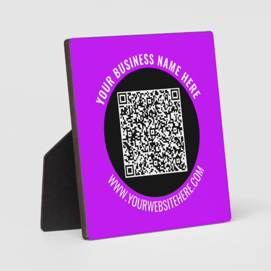 Promotionele Business QR Code Plaque Sjabloon Fotoplaat (Voorkant)