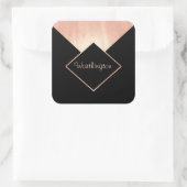 Promotionele Business Roos Goud Metallic Vrouwelij Vierkante Sticker (Tas)