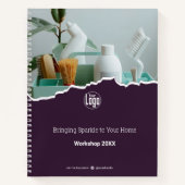 Promotionele Cleaner Paarse Workshop Notitieboek (Voorkant)