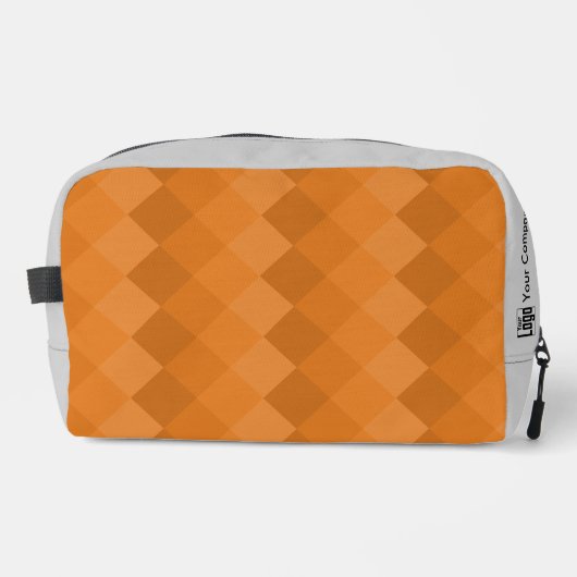 Promotionele Diamond Pattern Grijs Sinaasappel Toilettasje (Voorkant)