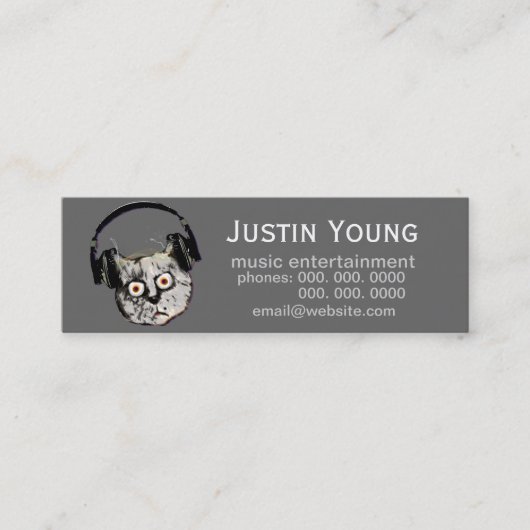 Promotionele DJ / elektronische muziek Mini Visitekaartje (Voorkant)