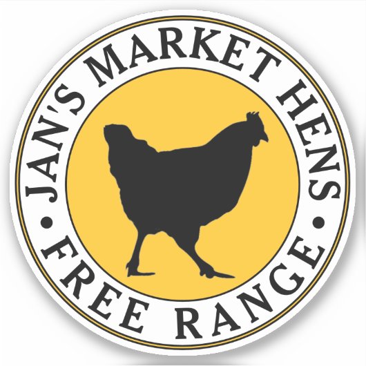 Promotionele Farmer's Market Egg Business Logo Sticker (Voorkant)