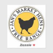 Promotionele Farmer's Market Egg Business Logo Sticker (Vel)