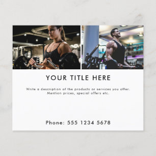 Promotionele Fitness Athlete 2 Fotobanner & Tekst Flyer