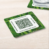 Promotionele gazon zorg service groen kartonnen onderzetters (Schuin)