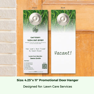 Promotionele gazonverzorgingsservice Aangepaste Lo Deurhanger