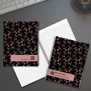 Promotionele Hair Stylist Tools Patroon Zwart Roze Notitieboek