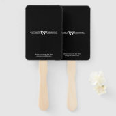 Promotionele hand gehouden fan met Logo | Aangepas Handwaaier (Voorkant en achterkant)