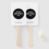 Promotionele handventilator met Logo | Modern mini Handwaaier (Voorkant en achterkant)