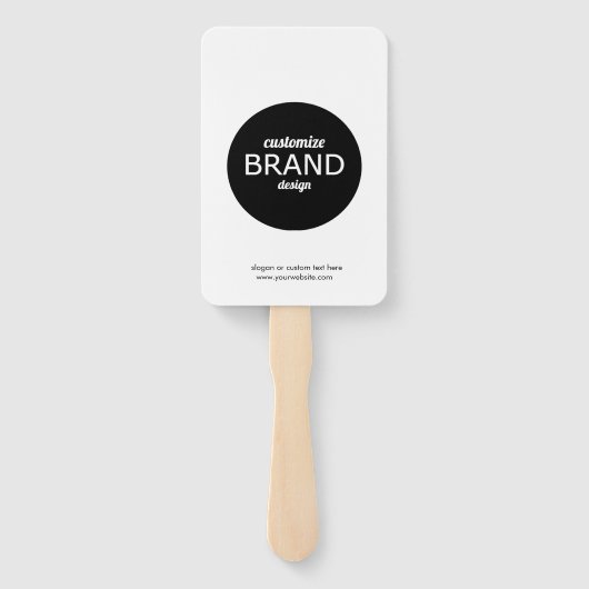Promotionele handventilator met Logo | Modern mini Handwaaier (Achterkant)