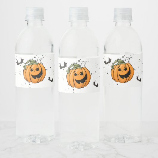Promotionele Happy Halloween pompoen Waterfles Etiket (Flessen)